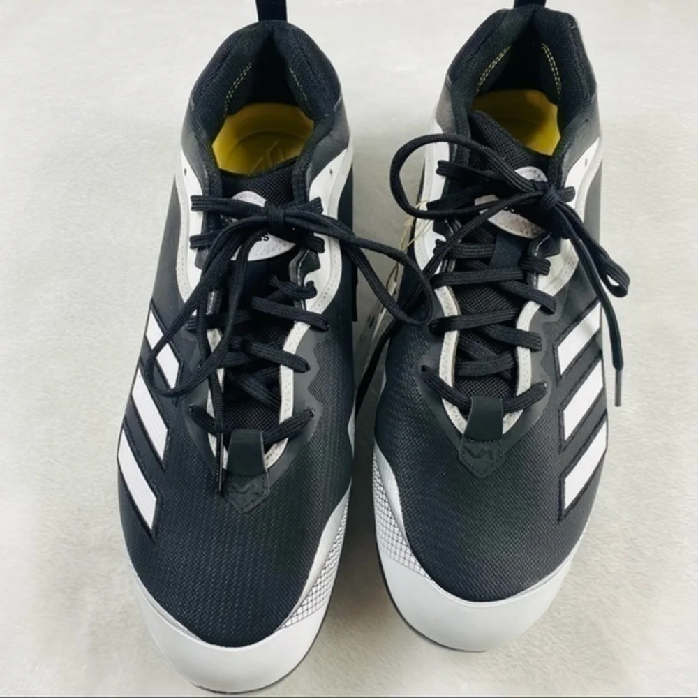 NEW Adidas Icon 6 Bounce TPU Baseball Cleats Men's Size 13.5 Black/White
